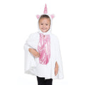 White-Pink - Front - Bristol Novelty Girls Unicorn Hooded Poncho