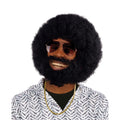 Black - Front - Bristol Novelty Mens Afro Wig And Facial Hair