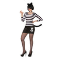 Black-White - Front - Bristol Novelty Womens-Ladies Cat Burglar Costume