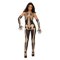 Black-Gold - Front - Bristol Novelty Womens-Ladies Lady Bones Costume