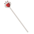 Silver-Red - Front - Bristol Novelty Jewel Heart Wand