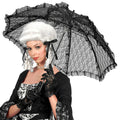 Black - Back - Bristol Novelty Lace Parasol