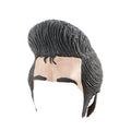 Beige-Black - Front - Bristol Novelty Unisex Teddy-Boy Headpiece-Sideburns Plastic Wig