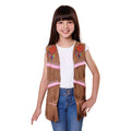 Brown - Front - Bristol Novelty Girls Native American Style Waistcoat