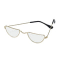 Gold - Front - Bristol Novelty Unisex Half Moon Glasses