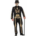 Black-White - Front - Bristol Novelty Mens Skeleton Formal Costume