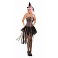 Black-Pink - Front - Bristol Novelty Womens-Ladies Witch Pin Up Dress