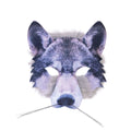 Grey - Front - Bristol Novelty Unisex Adults Realistic Wolf Face Faux Fur Mask