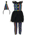 Black - Back - Bristol Novelty Children-Kids Quarter Sawn Clown Girl Costume