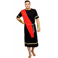 Black - Side - Bristol Novelty Mens Toga Caesar Costume