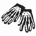 Black-White - Front - Bristol Novelty Unisex Adults Skeleton Gloves