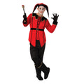 Red-Black - Back - Bristol Novelty Mens Court Jester Costume