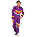 Purple-Yellow-Pink-Blue - Front - Bristol Novelty Mens Shell Suit Costume