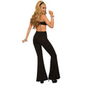 Black - Front - Bristol Novelty Women-Ladies High Waist Disco Trousers