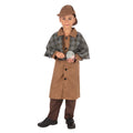 Brown - Front - Bristol Novelty Boys Detective Costume