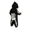 Black-White - Back - Bristol Novelty Boys Skeleton All-In-One Halloween Costume