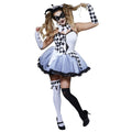 White-Black - Front - Bristol Novelty Womens-Ladies Jesterella Costume