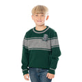 Green - Back - Harry Potter Childrens-Kids Varsity Slytherin Jumper