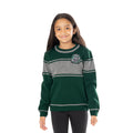 Green - Front - Harry Potter Childrens-Kids Varsity Slytherin Jumper