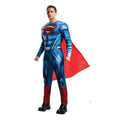 Blue-Red - Front - Justice League Mens Deluxe Superman Costume