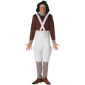 Brown-White - Pack Shot - Willy Wonka & the Chocolate Factory Mens Oompa Loompa Costume