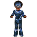 Blue-Black - Front - Spidey And His Amazing Friends Childrens-Kids Black Panther Costume