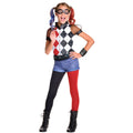 Red-Black-White - Front - DC Super Hero Girls Childrens-Kids Deluxe Harley Quinn Costume