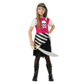 Pink-Black-White - Front - Bristol Novelty Girls Pirate Costume