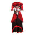 Red-Black-White - Back - Bristol Novelty Womens-Ladies Day Of The Dead Costume