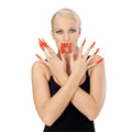 Red - Front - Bristol Novelty Horror Sculptured Fake Fingernails (Pack of 10)