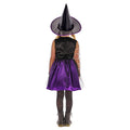 Black-Purple - Back - Bristol Novelty Girls Cobweb Witch Costume