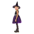 Black-Purple - Side - Bristol Novelty Girls Cobweb Witch Costume