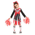 Black-Red-White - Front - Bristol Novelty Girls Zombie Cheerleader Costume