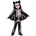 Black-White - Front - Bristol Novelty Childrens-Kids Skeleton Bat Costume