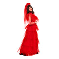 Red - Side - Beetlejuice Womens-Ladies Lydia Deetz Wedding Costume Dress