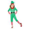 Green-Red-White - Side - Bristol Novelty Childrens-Kids Elf Costume