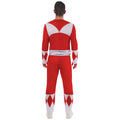 Red-White - Back - Mighty Morphin Power Rangers Unisex Adult Red Power Ranger Costume