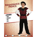 Red-Black-White - Back - Bristol Novelty Childrens-Boys Renaissance Prince Costume