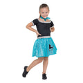 Turquoise-Black - Front - Bristol Novelty Childrens-Girls Rock N Roll Sequin Dress