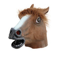 Brown-White-Black - Front - Bristol Novelty Unisex Horse Rubber Head Mask