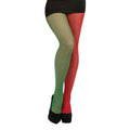 Green-Red - Back - Bristol Novelty Unisex Adults Fishnet Tights