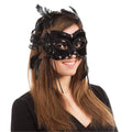 Black - Front - Bristol Novelty Velvet Feathers Eye Mask