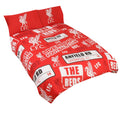 Red - Front - Liverpool FC Patch Single Duvet Cover And Pillow Case Set