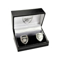 Silver - Back - Arsenal FC Crest Silver Plated Boxed Cufflinks