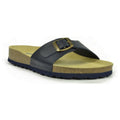 Navy - Front - Sanosan Womens-Ladies Malaga Leather Sandals