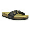 Black - Front - Sanosan Womens-Ladies Malaga Leather Sandals