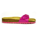 Fuchsia-Brown - Back - Sanosan Womens-Ladies Malaga Lacquered Sandals