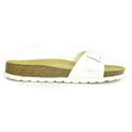 White-Brown - Back - Sanosan Womens-Ladies Malaga Lacquered Sandals