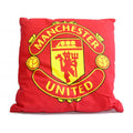 Red-Yellow - Front - Manchester United FC Crest Filled Cushion