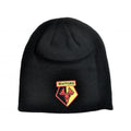 Black - Back - Watford FC Embroidered Knitted Roll Down Beanie